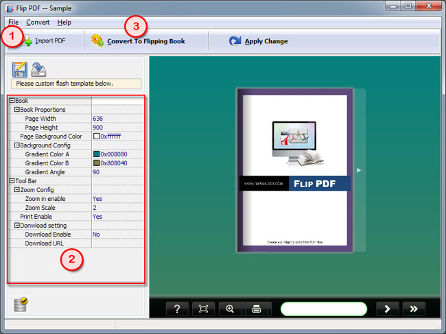 flip pdf three steps